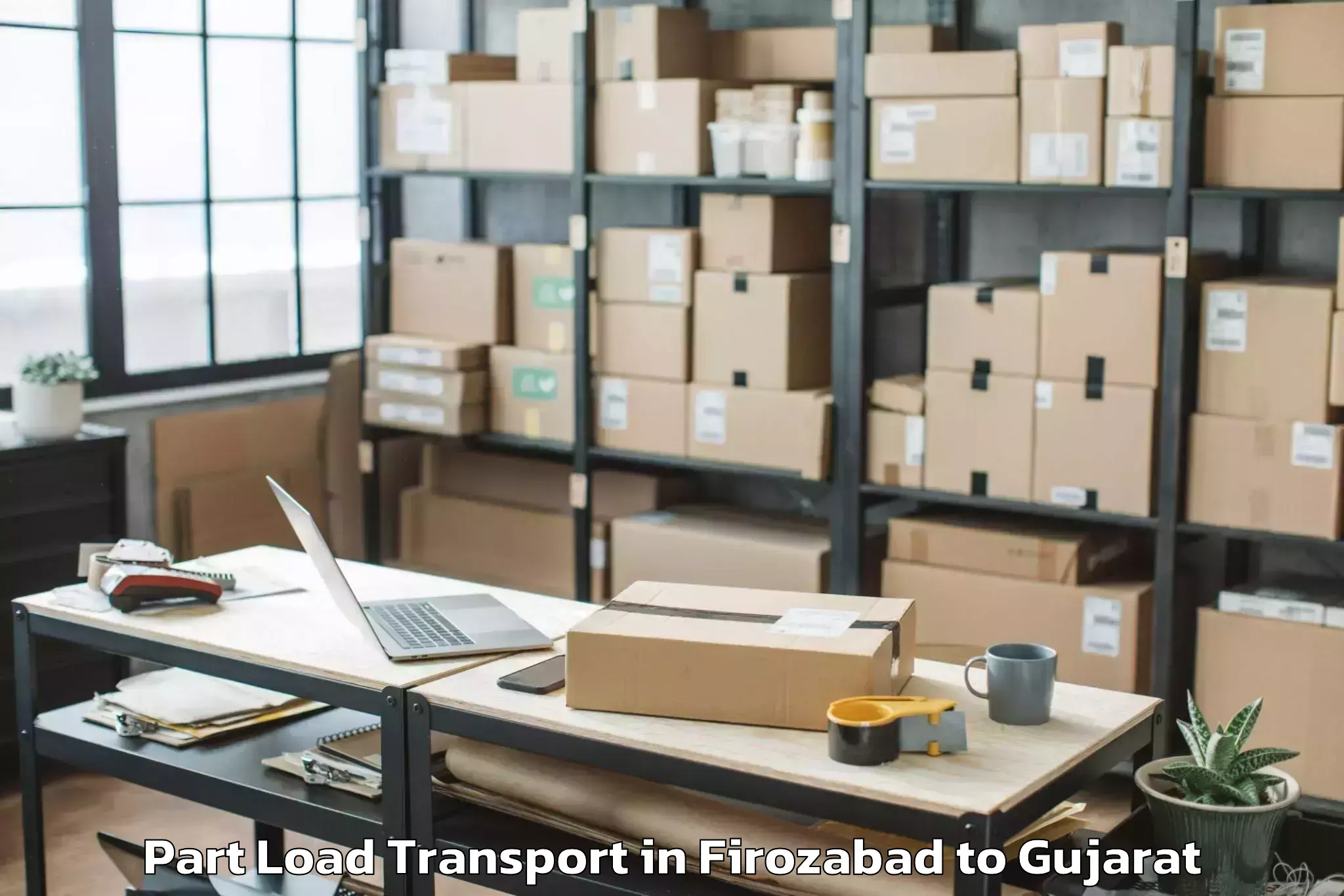 Leading Firozabad to Bhachau Part Load Transport Provider